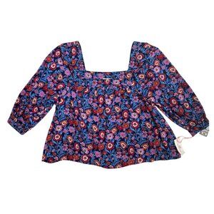 Vineyard Vines Top Women 2XL tunic Tisbury casual floral plus flouncy boho  NEW